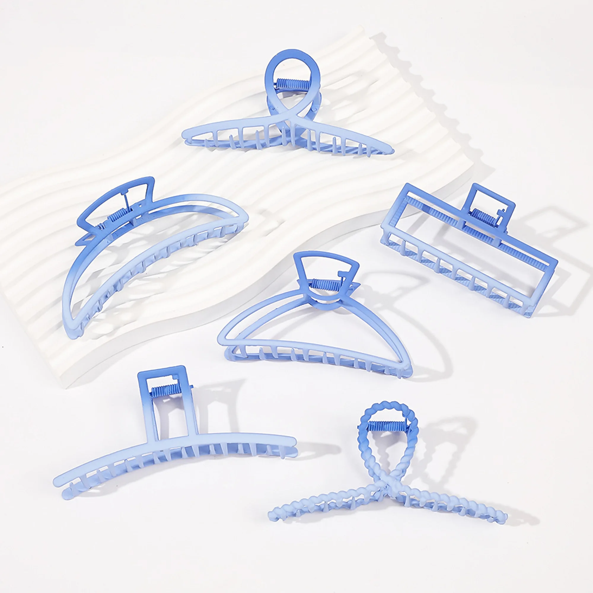 

2pcs/lot Gradual color changing metal grab clip back head advanced sense updo hair shark clip diy hair accessories