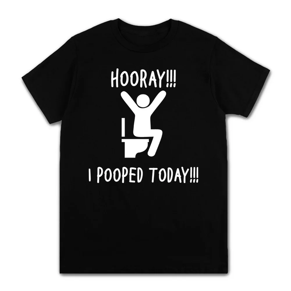 

I Pooped Today Funny Short Sleeve Round-Neck Mens T-Shirts Harajuku Fashion 2022 Spring/Summer Clothing Casual Streetwear Homme