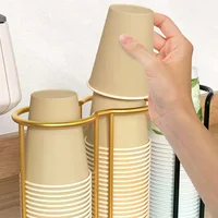 Support de tasses en papier pour cuisine, distributeur de tasses jetables, support de rangement multifonctionnel pour tasses de bureau, support de tasses à café domestique pour la maison 2