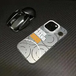 Fashion I - Island Trend Stone - Effect Silver Phone Case Cover - iPhone 12 Mini (White2)