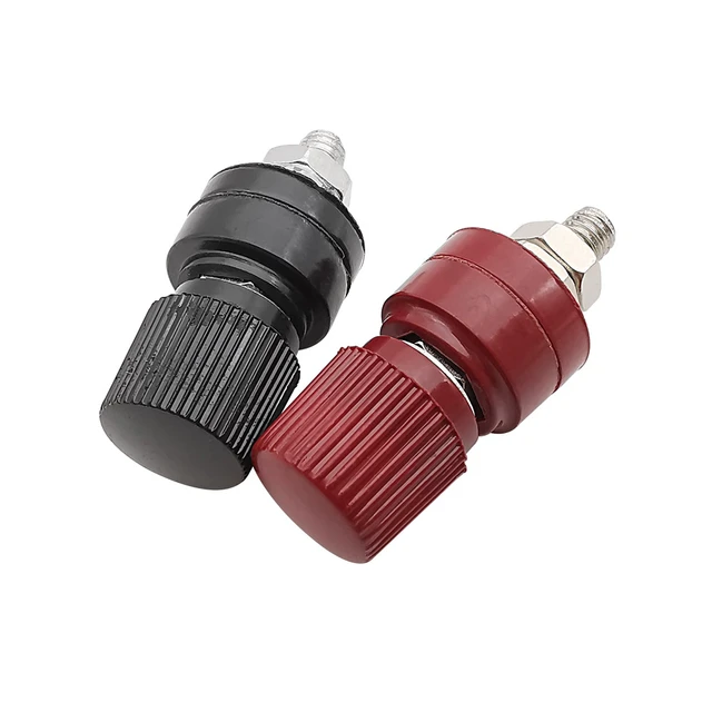 2 Stück 333 Typ 6mm Klemmen blockst ecker m6 Gewinde durchmesser Netzteil  Binde pfosten rot schwarz - AliExpress