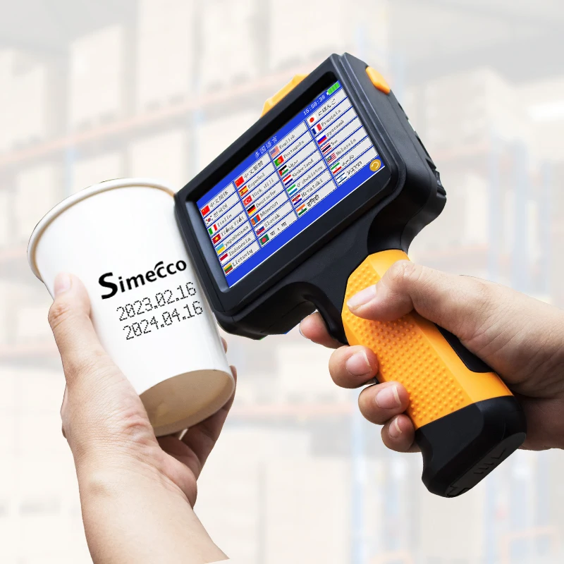 Draagbare Inkjetprinter Handheld - 12,7mm Afdrukhoogte, 4,3" Touchscreen, BT Verbinding - Voor Tekst, QR Codes En Barcodes