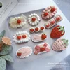 1 Pcs Handmade Wool Knitting Strawberry Vintage  Hairpin Children Crochet Hair Accessories Girl Trim Clip Sakura Pink 6