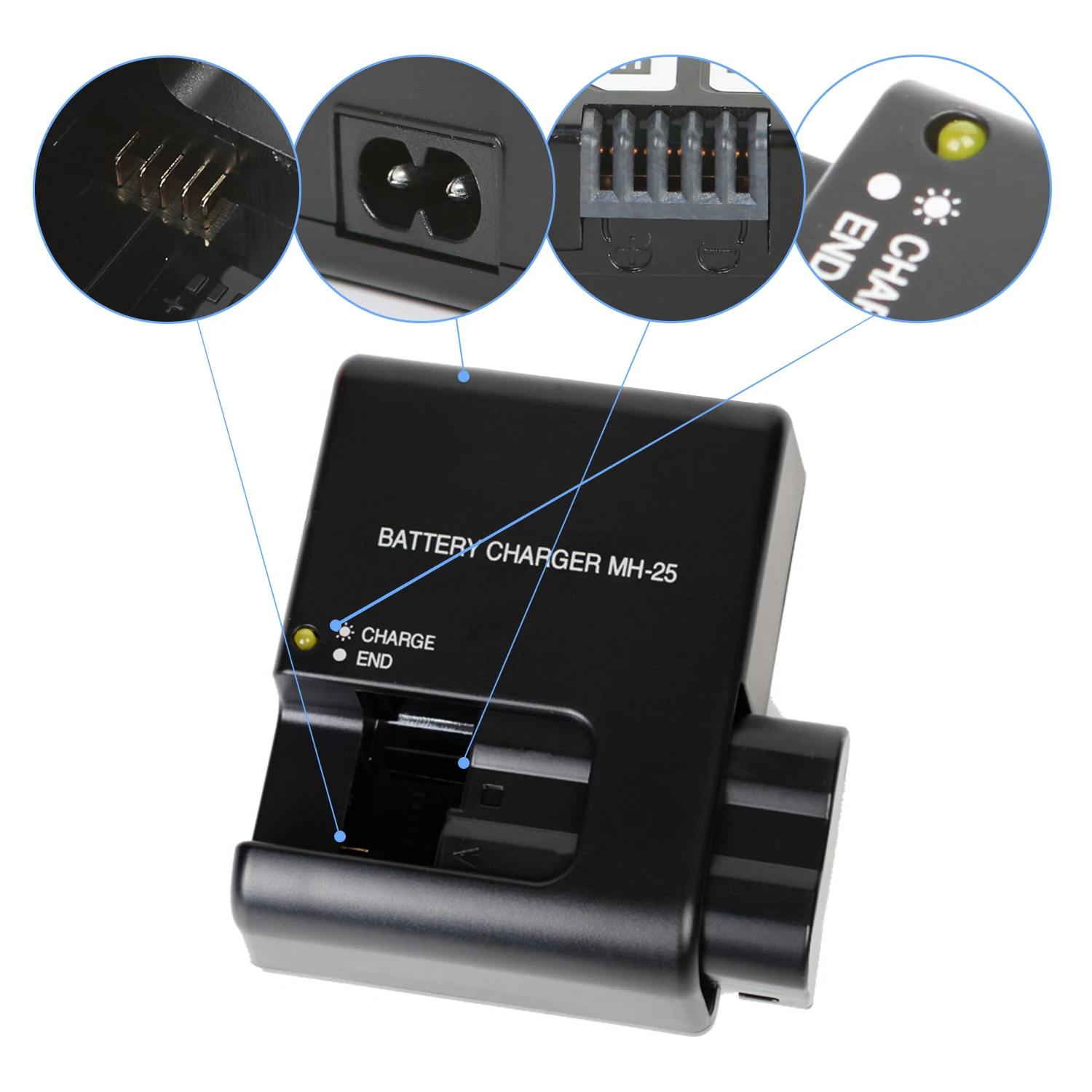 KUTOUMH-25 Charger for Nikon EN-EL15 EN-EL15a EN-EL15b Battery for Nikon D500 D600 D610 D750 D780 D800 D800E Coolpix Z5 Z6 Z6 V1