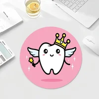 Wisdom Teeth Dentist ToothSmall Round Office Student Gaming Thickened Writing  Non-slip Cushion Mouse Pad for PC Computer Table 2