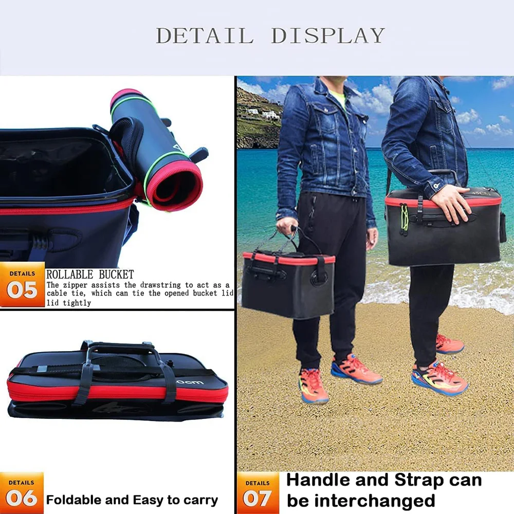 小物入れ Waterproof Folding Bag Portable EVA Thicken Waterproof Zipper Fishing Box Portable