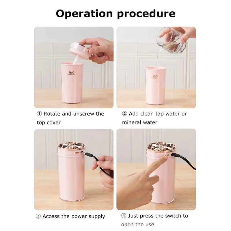 Portable Aromatherapy Humidifier Car Mini Desktop USB Household Air Mist Business Cute Mute Humidifier Car Air