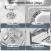 Utility Sink Stainless Steel Commercial Restaurant Kitchen Sink with Cold & Hot Water Pipe, Laundry Tub For Indoor Outdoor 5