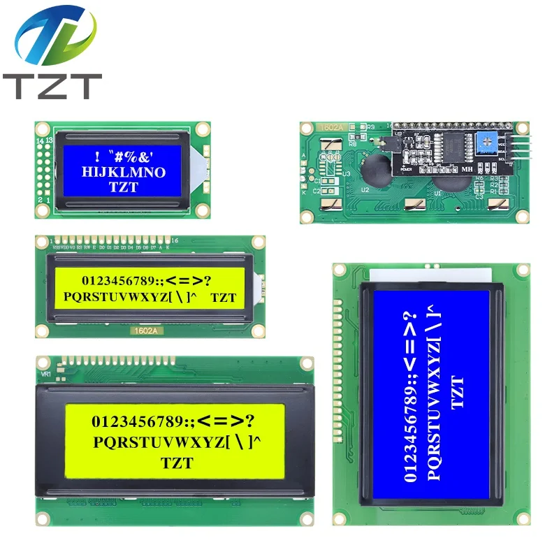 LCD Module Blue Green Screen For Arduino 0802 1602 2004 12864 LCD Character UNO R3 Mega2560 Display PCF8574T IIC I2C Interface lcd display module display module