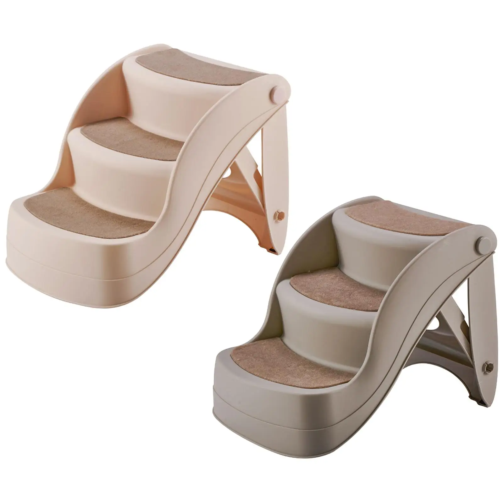 Folding Steps for Cats And Pets Pet Stairs with Side Rails Non- Pads for Home And Vehicle Easy Folding Steps for Cats And Pets Pet Stairs with Side Rails Non- Pads for Home And Vehicle Easy