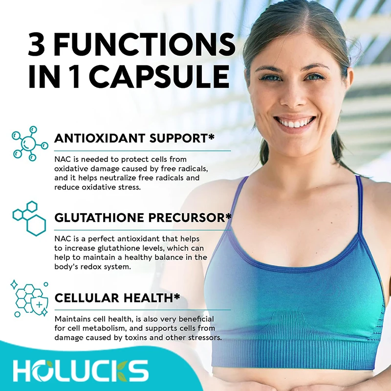 Buy 1 Get 1 Free! NAC 1200mg Supplement, for Thins Mucus, Reduces Cough & Bronchial Function, Immune, Liver Repair & Detox 3