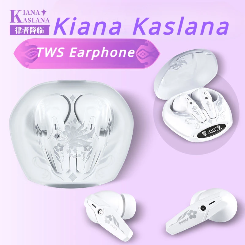

Беспроводные наушники Kiana Kaslana Honkai Impact 3 TWS, Bluetooth, портативные Hi-Fi наушники с качественным звуком, игровые наушники