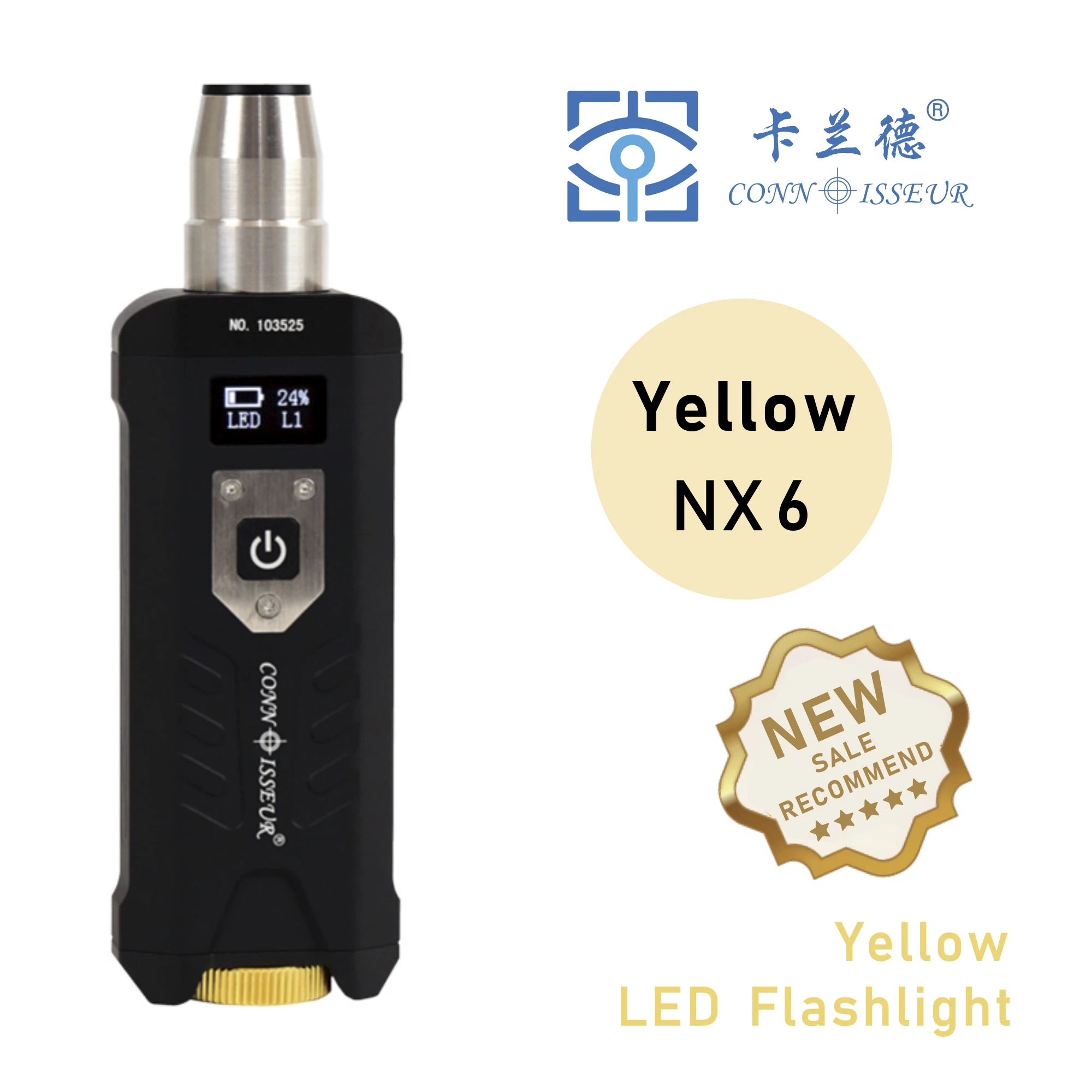 

NX6 Yellow LED Flashlight USB Charging Diamond Antiques Gemstone Jewelry Jade Ruby Gemological Identification Tools