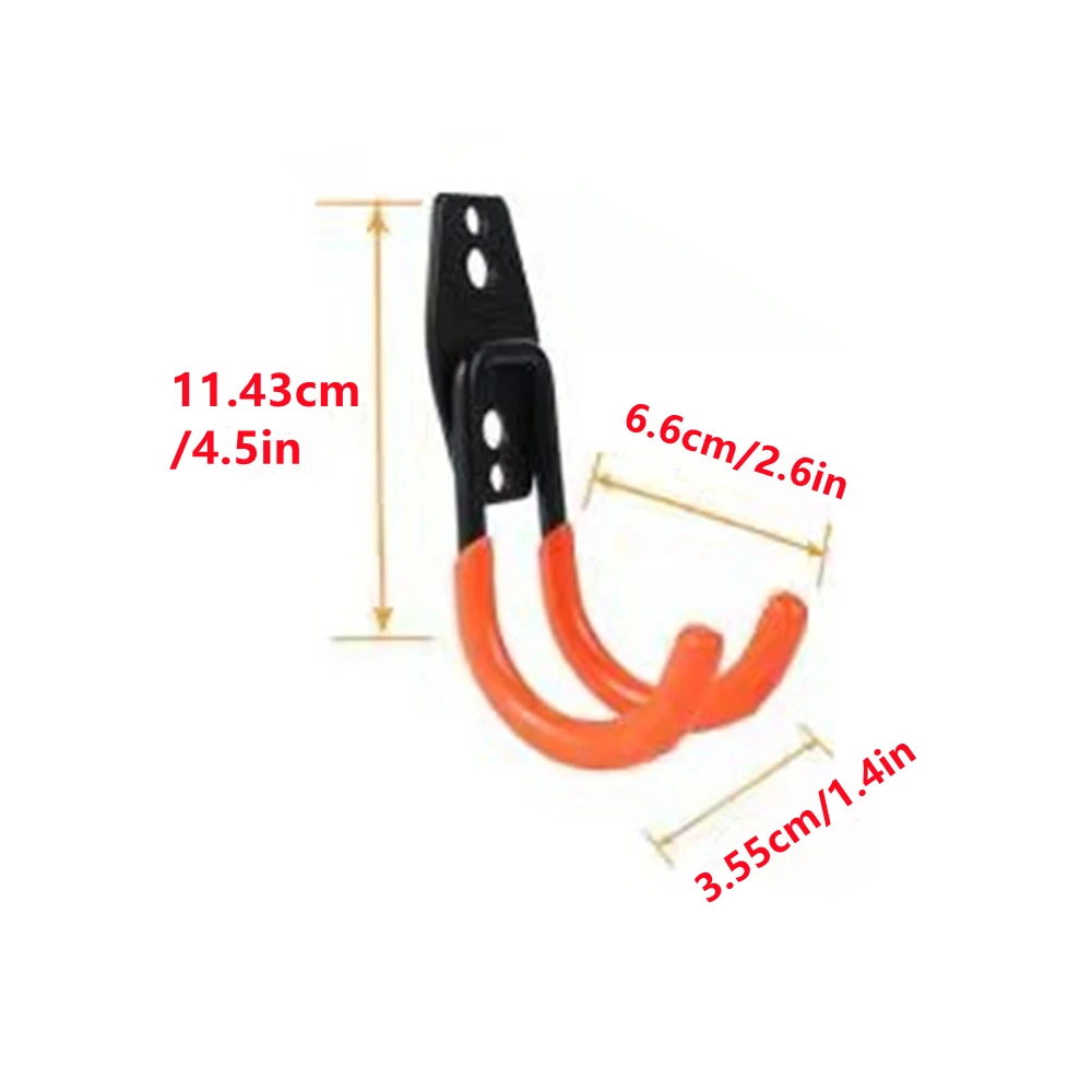 Heavy Duty Wall Mount Garage and Garden Tool Organizer with Anti-Slip Metal Hooks