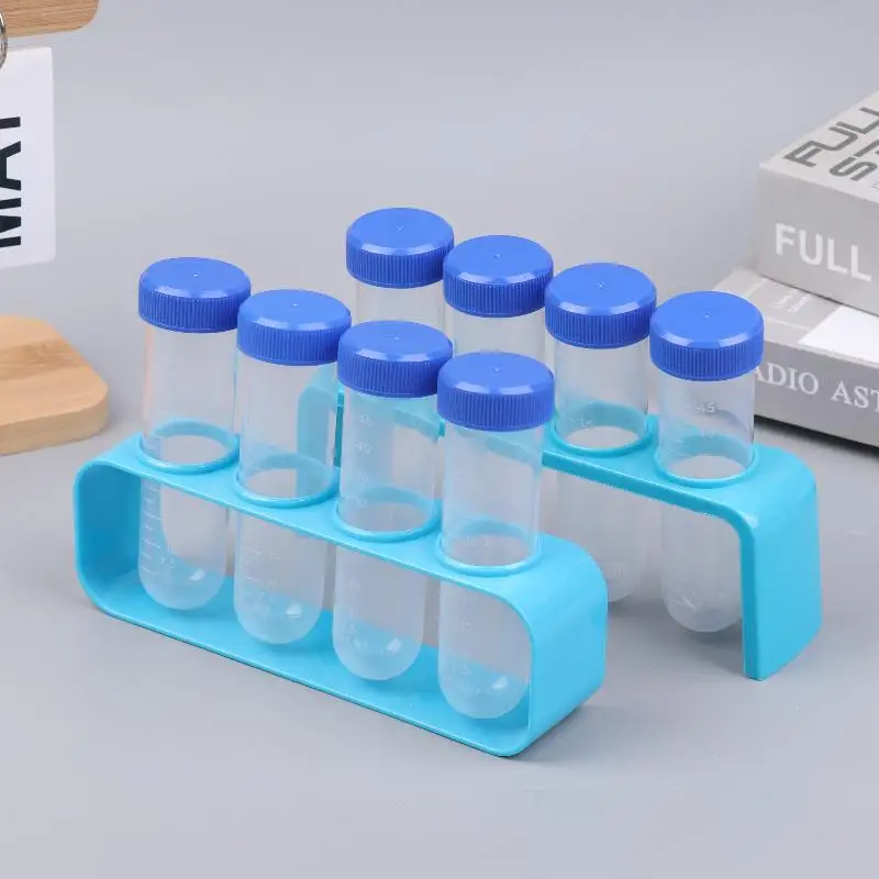 4Pcs 50ml Clear Centrifuge Tubes with Test Tube Stands - School Science Experiment Educational Supplies Lab Science Kit