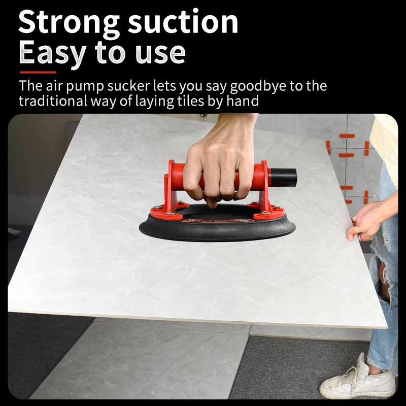 8 Inch Vacuum Glass Ceramic Tile Suction Cup Special Suction Device for Marble Heavy-duty Powerful Bricklayer Handling Tools