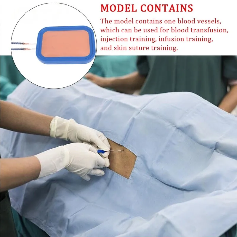 Skin venipuncture injection training surgical training kit silicone pad model Venous Blood Drawing Practice Model