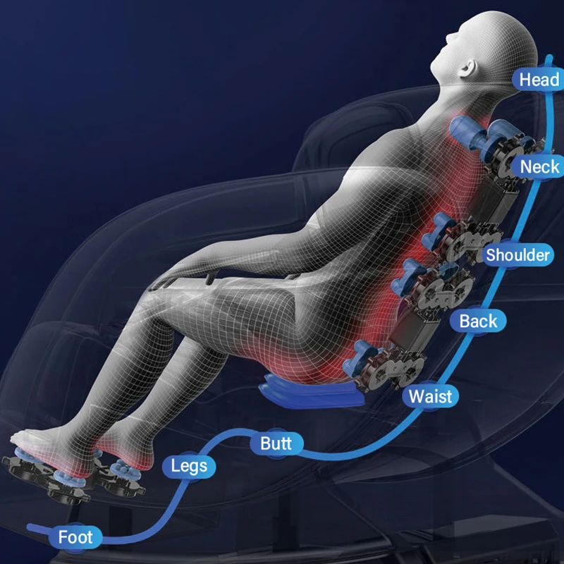 Aiveisi Professional 8D Massage Chair Full Body Kneading Back Heating Bluetooth Thai Stretch Electric Leg Lift Massage Sofa