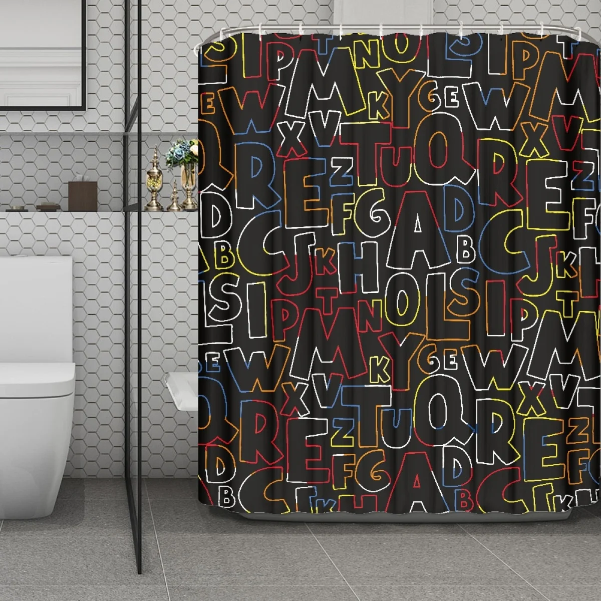 

Bathroom Accessories Shower Curtains Custom Disciplinary Pattern Bathroom Shower Curtain Polyester Waterproof rideau de douche