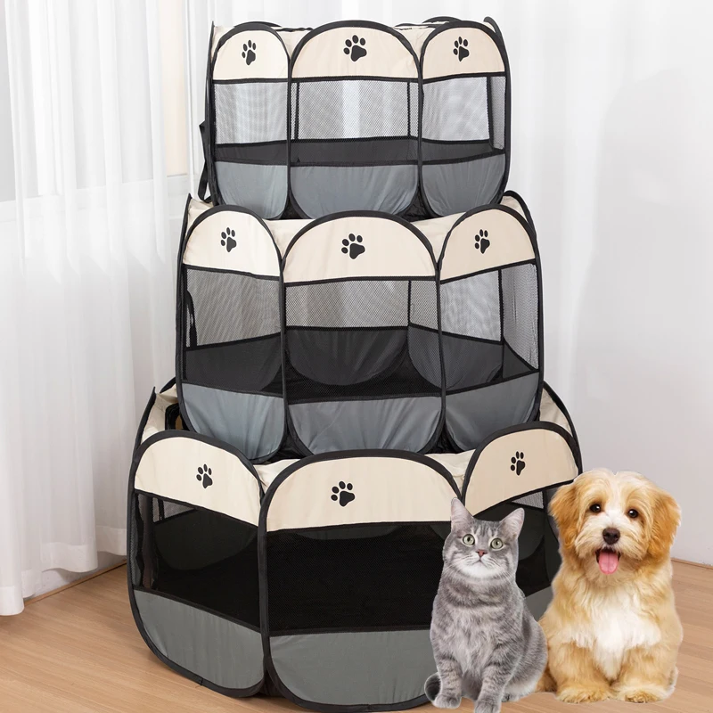 Portable Foldable Cat Tent Cat House Portable Folding Outdoor Travel Pet Tent Cats and dogs delivery room pets octagonal cage Portable Foldable Cat Tent Cat House Portable Folding Outdoor Travel Pet Tent Cats and dogs delivery room pets octagonal cage
