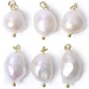 White Baroque Irregular Natural Freshwater Pearl Pendant DIY Accessories for Women 1