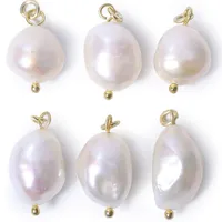 White Baroque Irregular Natural Freshwater Pearl Pendant DIY Accessories for Women 1