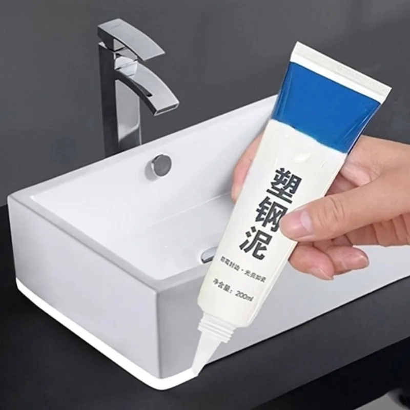 Super Glue Silicone Glue Silicone Sealant Sealant Glue Anti Leak Sealant 60ml Plastic Steel Mud Glue Waterproof Agent Kitchen and Bathroom Anti-mildew Glue Epoxy Resin Leak Plugging Caulking Sealant
