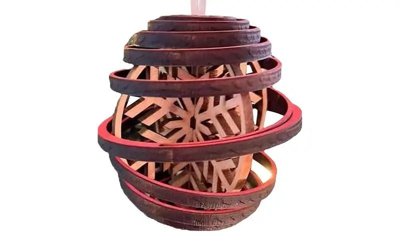 

Подвесная искусственная Рождественская елка 3D Двойная спиральная фотография Рождественские снежинки украшения