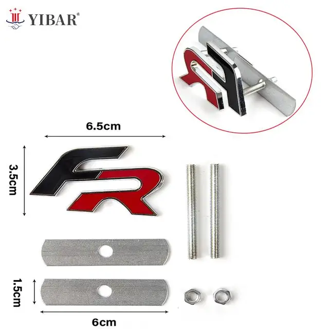 Emblema 3D FR de Alta Qualidade para Grades Dianteiras de Carros Emblema 3D FR de Alta Qualidade para Grades Dianteiras de Carros