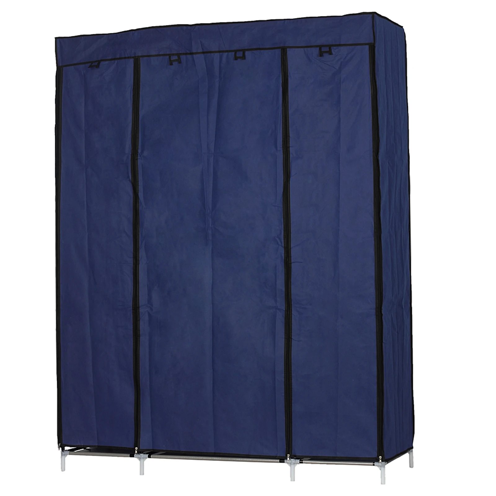 5-Layer 12-Compartment Non-woven Fabric Wardrobe Portable Closet Navy (133x46x170cm) 6