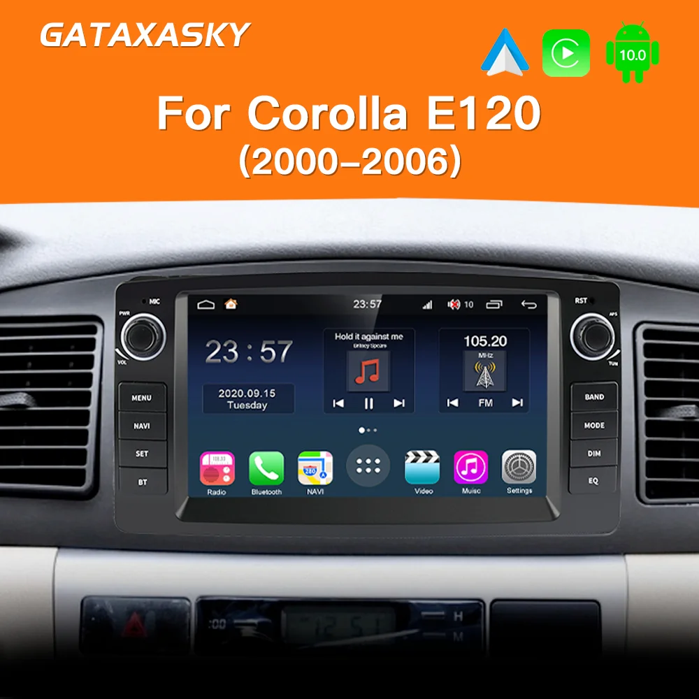 Car Multimedia Player Radio Video Carplay for Toyota Corolla Altis E120 2000-2006 F3 2003-GPS