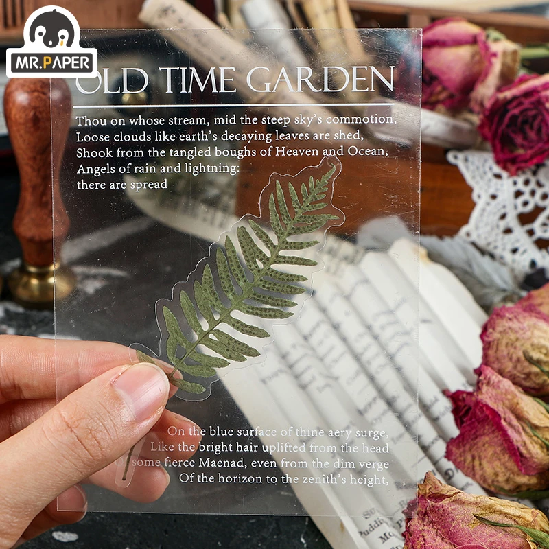 Mr.paper 40 Pcs 6 Designs Butterfly Deco Diary Sticker Scrapbooking Planner Decorative Label Stationery Decal Scooter Stationery