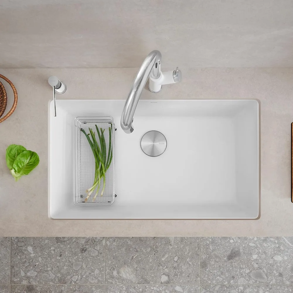 Kitchen Sinks,Super Single Bowl-White Sink, 32" L X 19" W,Kitchen Sinks