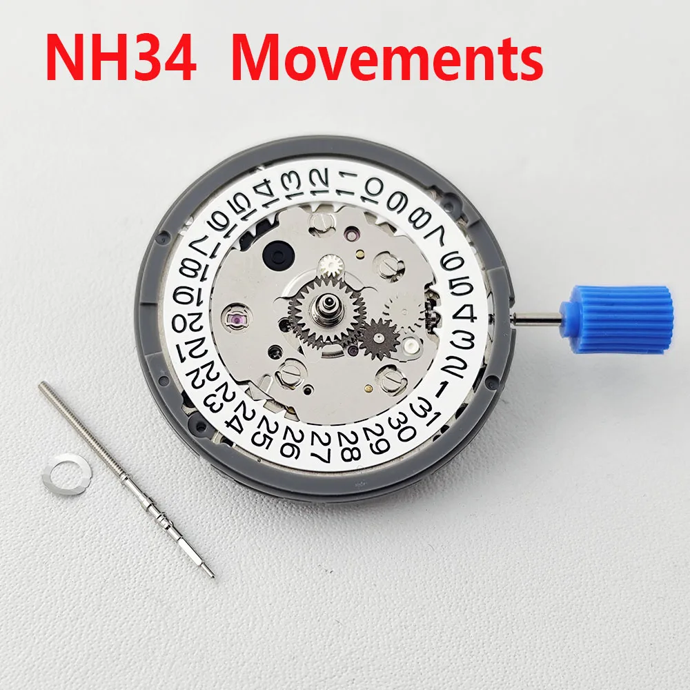 

NH34 Watch Movement GMT Original Japan Mechanical Automatic Date at 3 o'clock Self-winding High Accuracy Watches Repair Tool