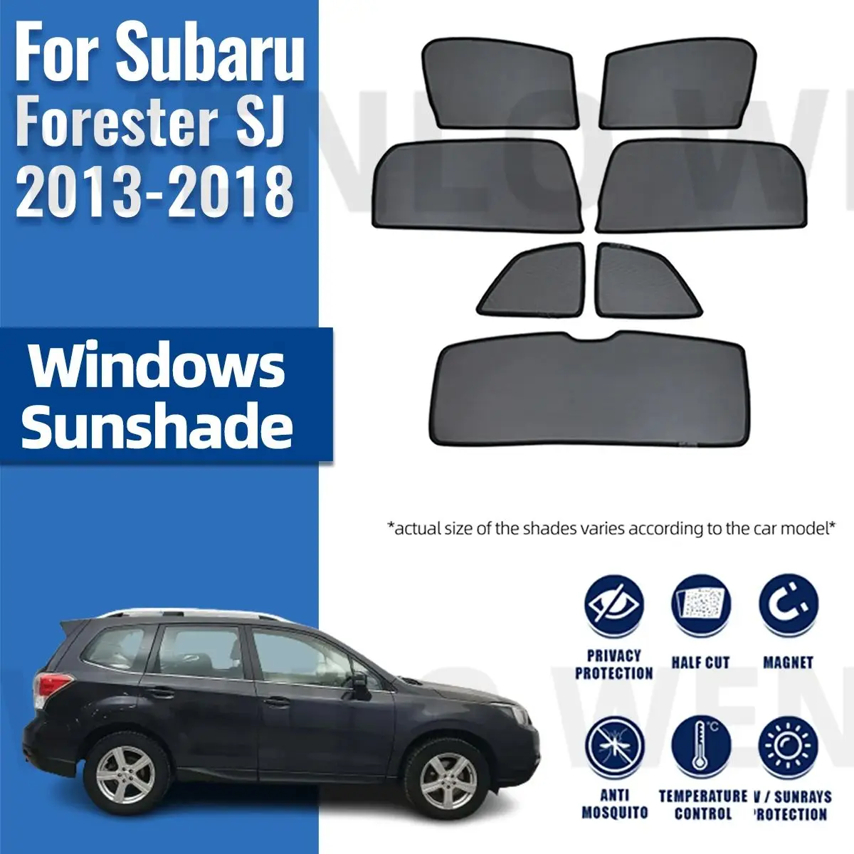 

For Subaru Forester SJ 2013-2018 Magnetic Car Sunshade Shield Front Windshield Curtain Window Uv Protection Sun Shade Visor