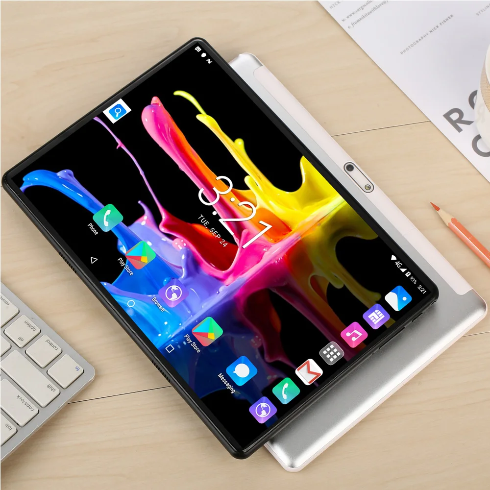New Tablet Pc 10.1 Inch Android 9.0 Tablets Octa Core Google Play 3G 4G LTE Phone Call GPS WiFi Bluetooth 10 Inch Glass Panel