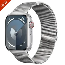 Elegant Magnetic Milanese Loop Watch Strap Bracelet for 42mm-44mm-45mm-49mm (Silver NEW)