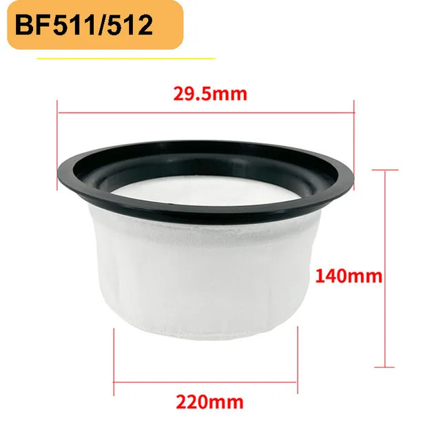 Bolsa De Polvo Y Contenedor Cubo Repuestos Para Aspiradora Industrial BF501 50/60/70/80 Litros - Filtro De Alta Eficiencia