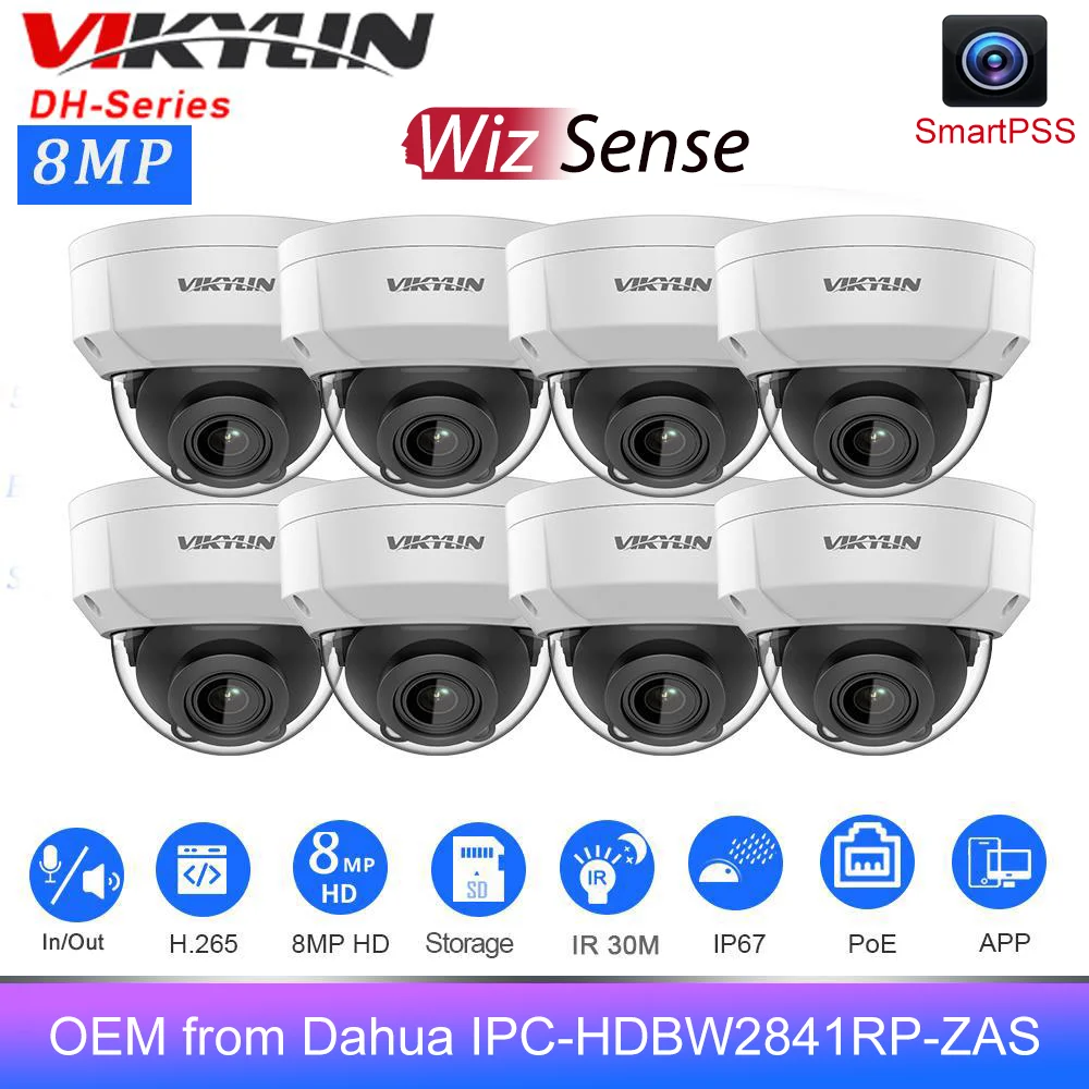 

Vikylin OEM Dahua 8MP WizSense IP Camera IPC-HDBW2841RP-ZAS 5X Zoom Built-in MIC Alarm SD Card Slot SurveillanceNetwork Cameras