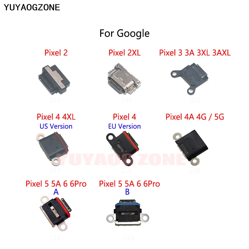 

2PCS/Lot For Google Pixel 2 2XL 3 3A 3XL 3AXL 4 4A 4G 5G 5 5A 6 6Pro Micro USB Charging Dock Charge Socket Port Jack Connector