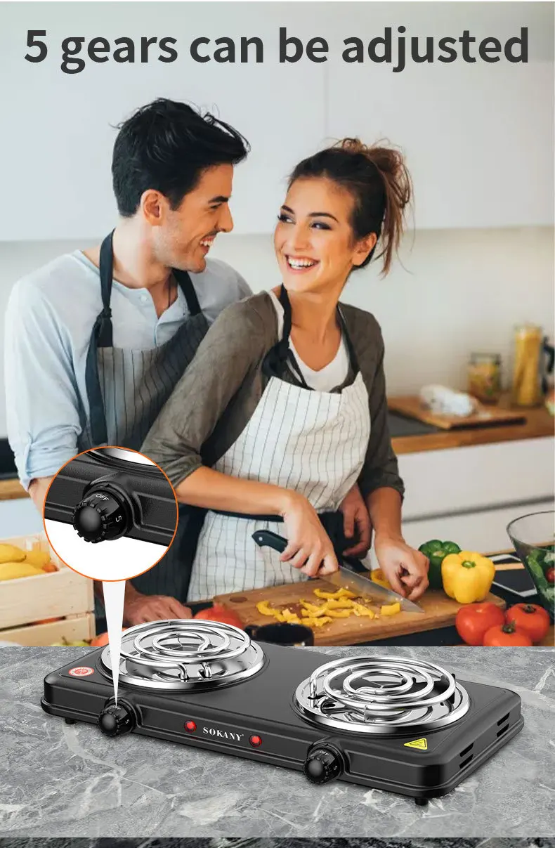Electric Stove For Cooking Household Multifunctional 2000w High Power  Double Disc Flat Burner Kitchen Electric Hot Plate Cooker - Hot Plates -  AliExpress