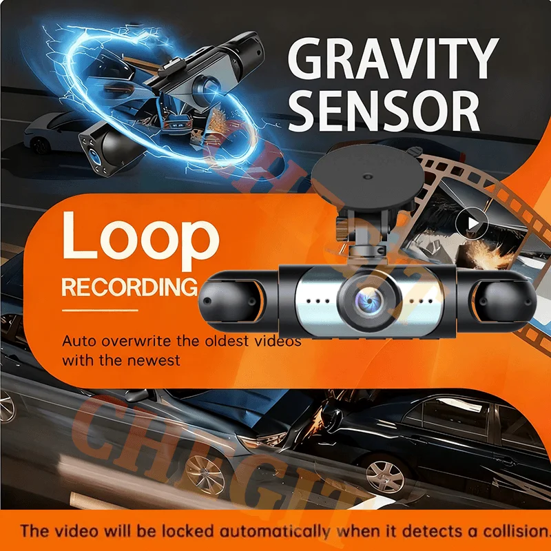 360° Car Camera 3/4Lens 1080P DashCam recording camera Car DVR Front Left right optional Rear View Camera 24 Parking Monitoring