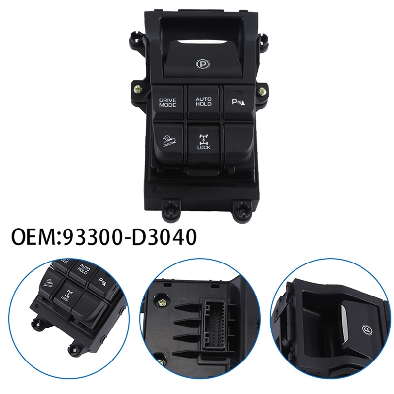

1 PCS 93300-D3040 Car Center Console Multi Function Switch 93300D3040 Black Car Accessories For Hyundai Tucson 2016 2017