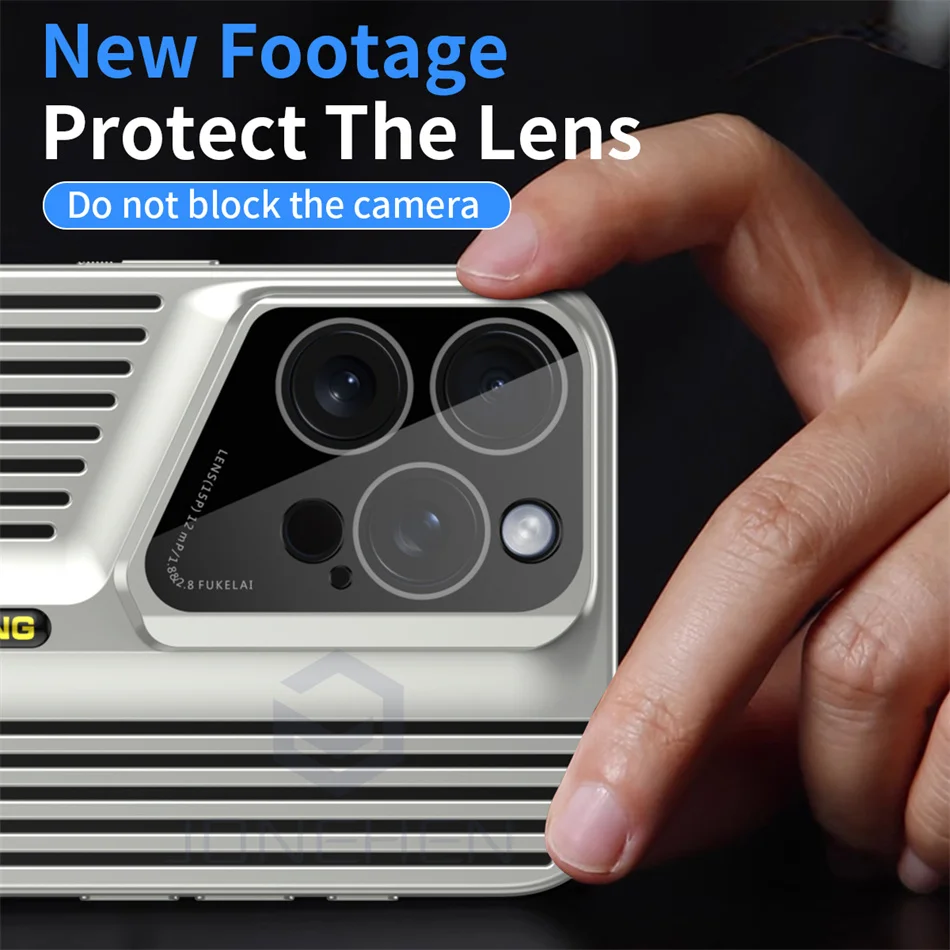 Ultra-Thin Luxury Heat Dissipation Blade Case - Fashionable Shockproof Lens Protection Cover