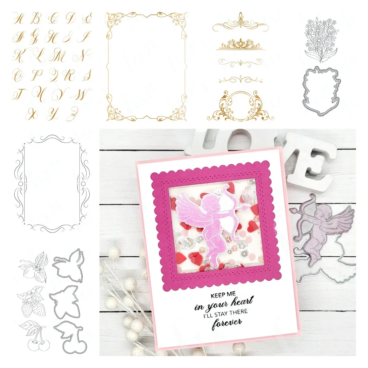 

New Hot Foil Plates Scrapbooking Mixed Bouquet Letterpress Dies DIY Molds Scrapbooking Paper Card Making Cuts Crafts Template