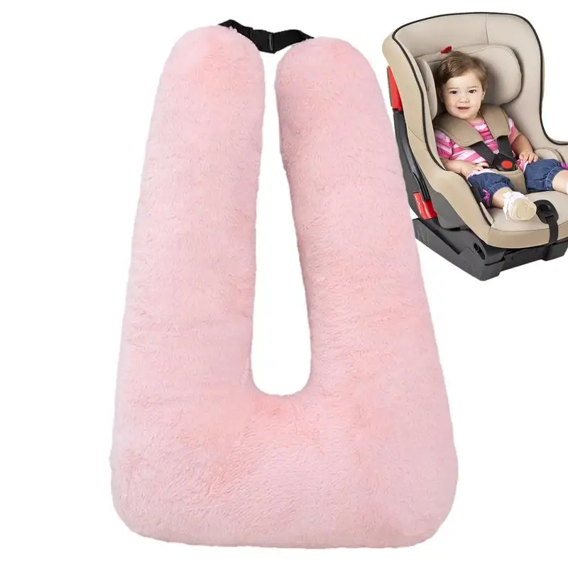 

Head Support U-Shape Children Travel Pillow Car Neck Sleeping Cushion With Seat Strap Comfortable Outdoor travel pillow auto