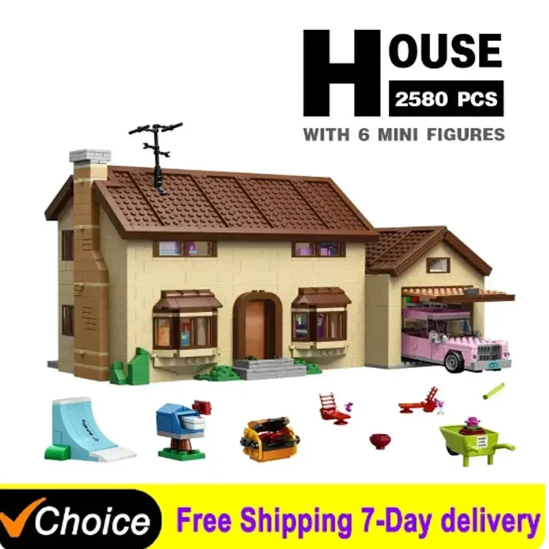2580 PCS Building Block Toys The Simp House Compatible Bricks Education Toy