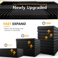 แผ่นโฟมดูดซับเสียงและกันไฟ (ร่องสามเหลี่ยม 12/24 ชิ้น) ลดเสียงรบกวน สำหรับการปรับปรุงบ้านและกันเสียง 4