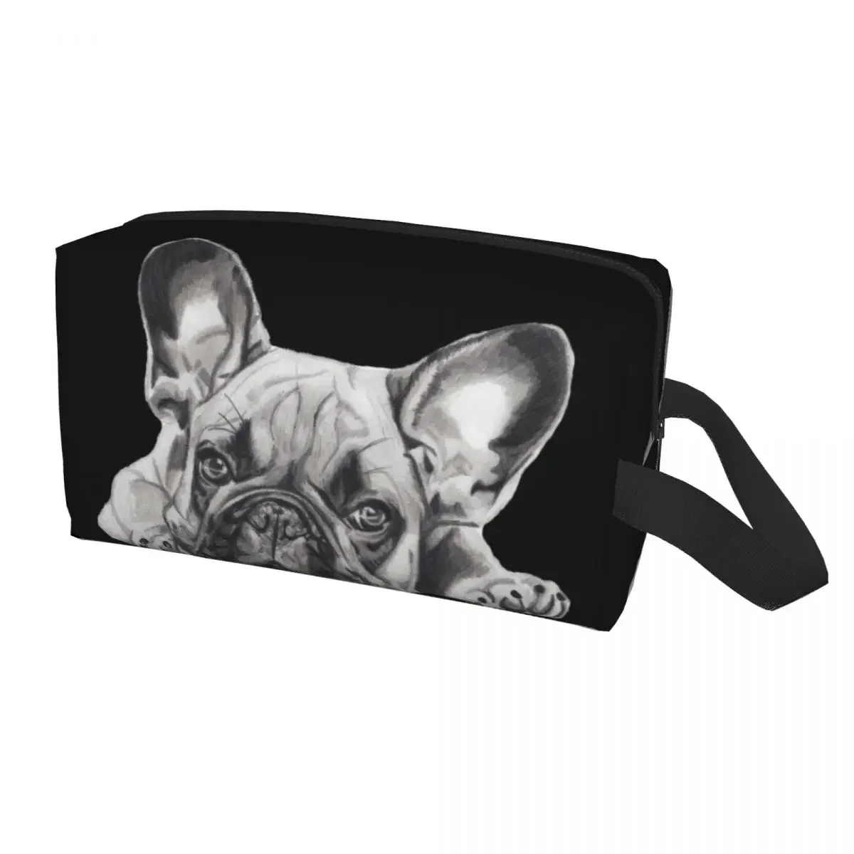 

French Bulldog Frenchie Dog Cosmetic Bag Women Cute Big Capacity Makeup Case Beauty Storage Toiletry Bags