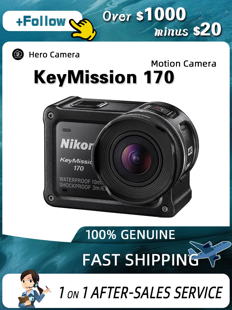 KeyMission 170 4 Ultra HD sports camera for Nikon keymission 170 4k uhd